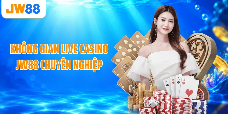 Không gian live casino JW88 chuyên nghiệp